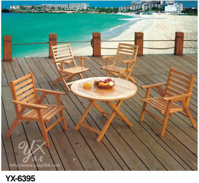 Outdoor cast aluminum table and chair series 6395