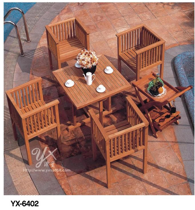 Outdoor cast aluminum table and chair series 6402