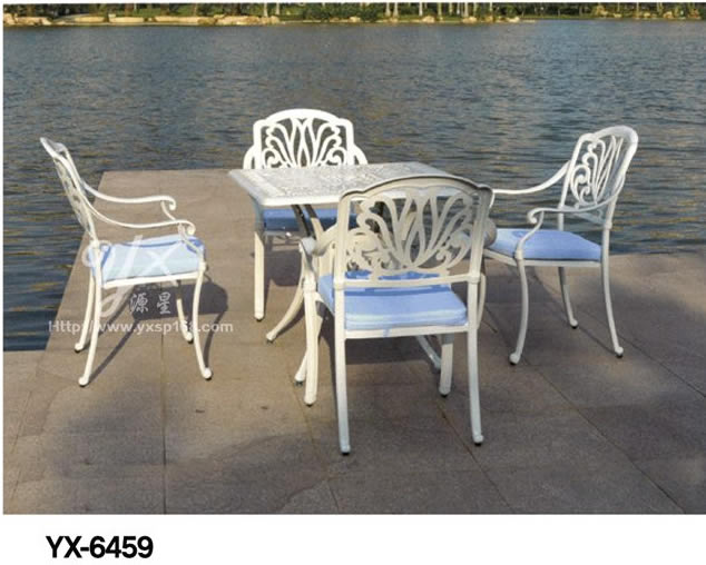 Outdoor cast aluminum table and chair series 6459