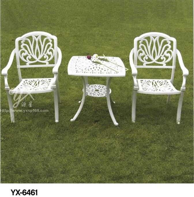 Outdoor cast aluminum table and chair series 6461